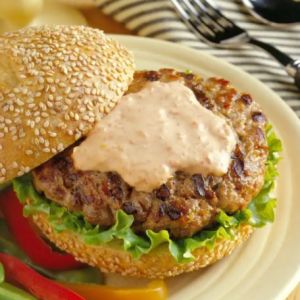 Spicy Asian Ground Pork Burgers